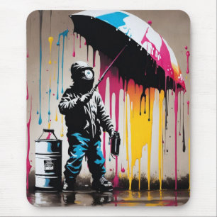 Bold Graffiti Kid Design Mouse Mat