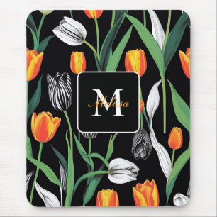 Bold Graphic Artistic Tulips Mouse Mat
