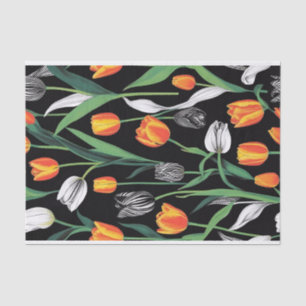 Bold Graphic Artistic Tulips  Tissue Paper