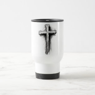 Bold, Graphic Christian Cross Travel Mug