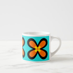 bold graphic flower CaféOlé 6oz. espresso cup