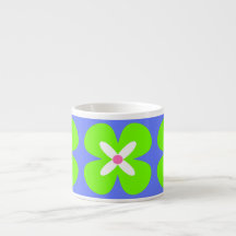bold graphic flower CaféOlé 6oz. espresso cup