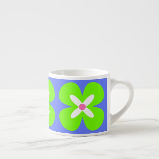 bold graphic flower CaféOlé 6oz. espresso cup (Right)