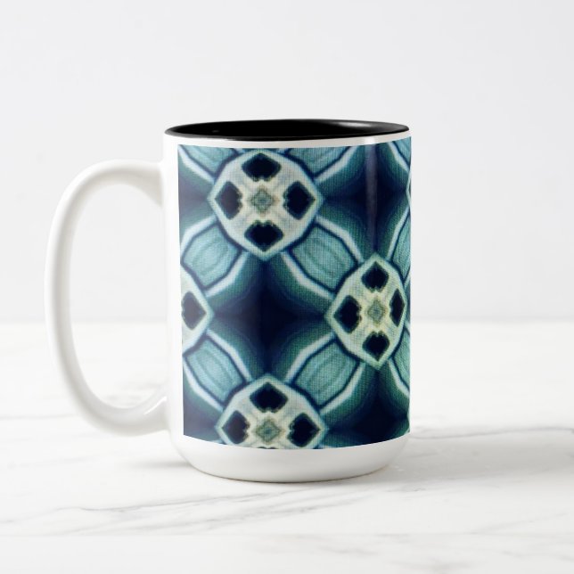 Bold, graphic, geometric design coffee mug (Left)