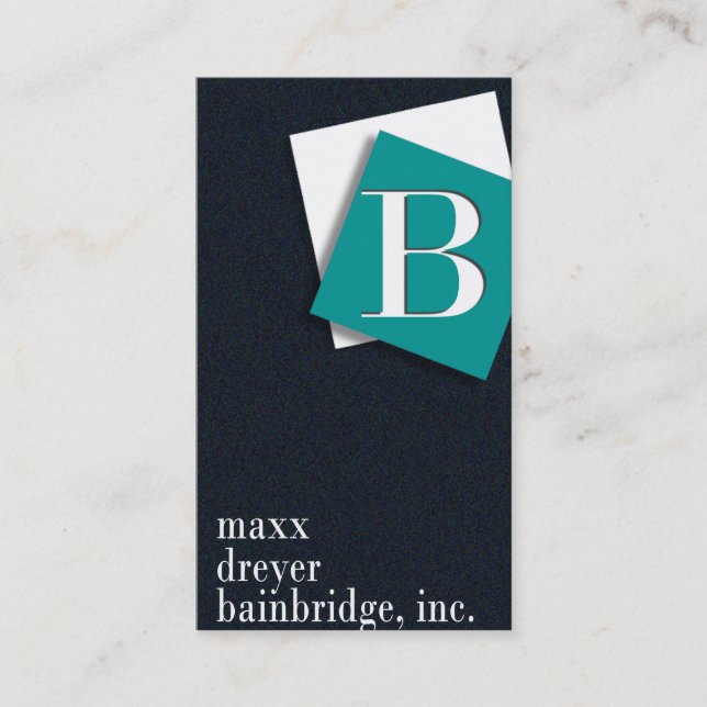 Bold Graphic Monogram - Artist, Art Director Business Card (Front)