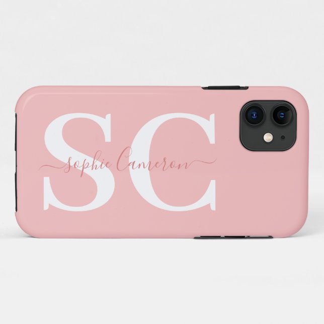 Bold graphic typography initial Case-Mate iPhone case (Back (Horizontal))