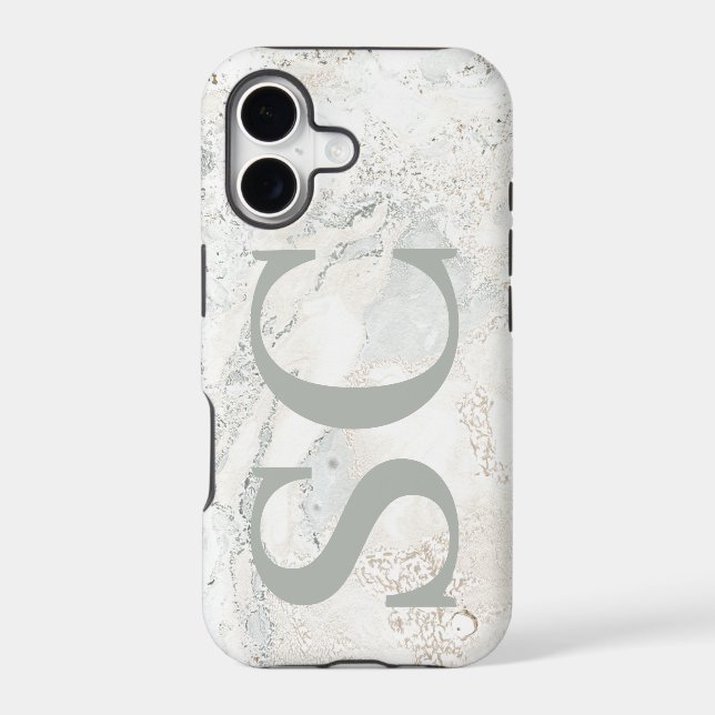 Bold graphic typography initial marble (Back)
