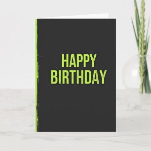 Bold Green Birthday Card