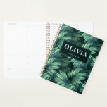 Bold green jungle tropical palm pattern planner<br><div class="desc">Bold green jungle tropical palm pattern</div>