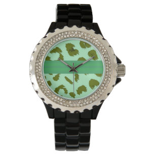 Bold Green Leopard Pattern Watch