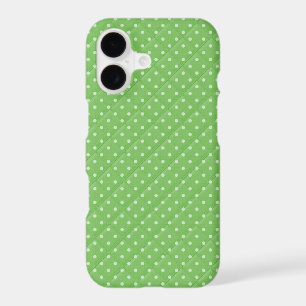 bold green with white polka dot quilt design