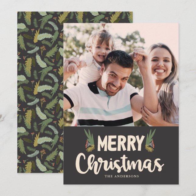 Bold Greetings Photo Christmas Card (Front/Back)