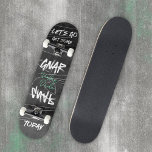 Bold Gritty Dark Grunge Urban Style Your Name Skateboard<br><div class="desc">This bold dark grunge skateboard brings raw energy and modern edge to your ride. With its gritty texture and custom name feature, it's perfect for standing out at the skate park or on display. The colours, fonts, and text can be personalised to match your vibe. Explore the full matching collection...</div>