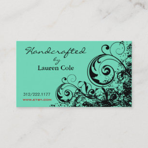 Bold Grunge Curls Handcrafted by custom crafts Business Card