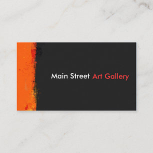 Bold Grunge Paint Splashes Abstract Art Gallery Business Card