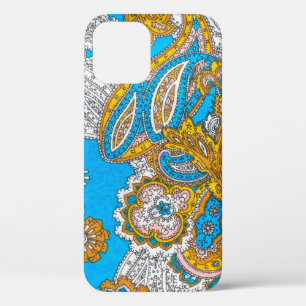 Bold, grungy, islamic, psychedelic, colourful orna iPhone 12 case