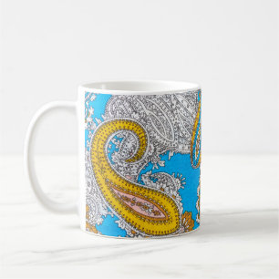 Bold, grungy, islamic, psychedelic, colourful orna coffee mug