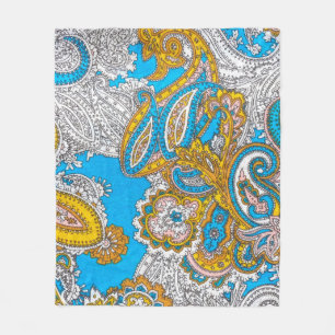 Bold, grungy, islamic, psychedelic, colourful orna fleece blanket