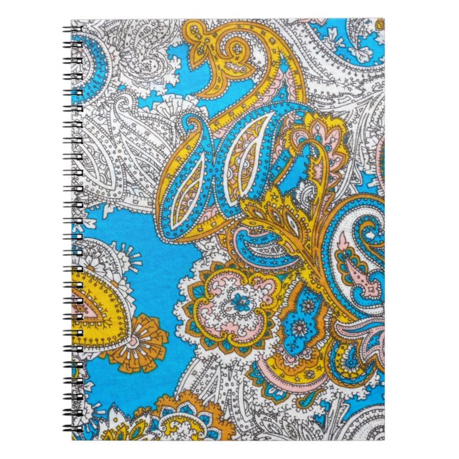 Bold, grungy, islamic, psychedelic, colourful orna notebook (Front)