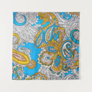 Bold, grungy, islamic, psychedelic, colourful orna tapestry