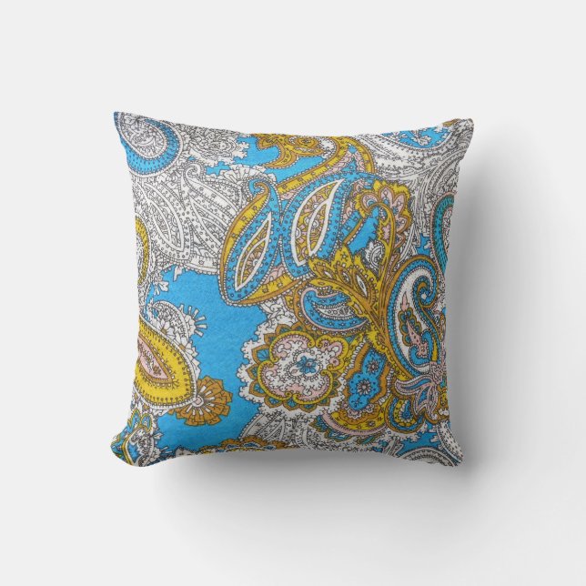 Bold Grungy Islamic Psychedelic Ornament Cushion (Front)