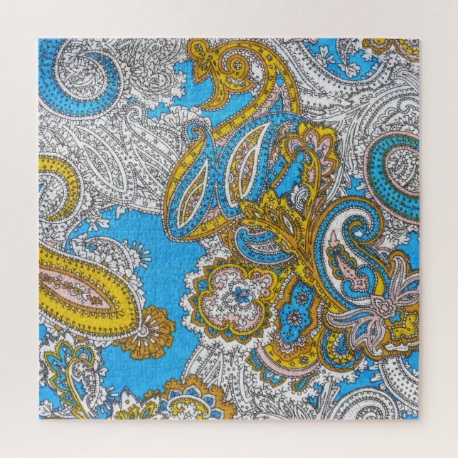 Bold Grungy Islamic Psychedelic Ornament Jigsaw Puzzle (Vertical)