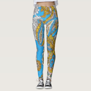Bold Grungy Islamic Psychedelic Ornament Leggings