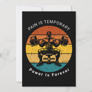 Bold Gym / Fitness stronger every day Thank You Card