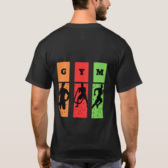 Bold GYM Silhouette T-Shirt. T-Shirt (Back)