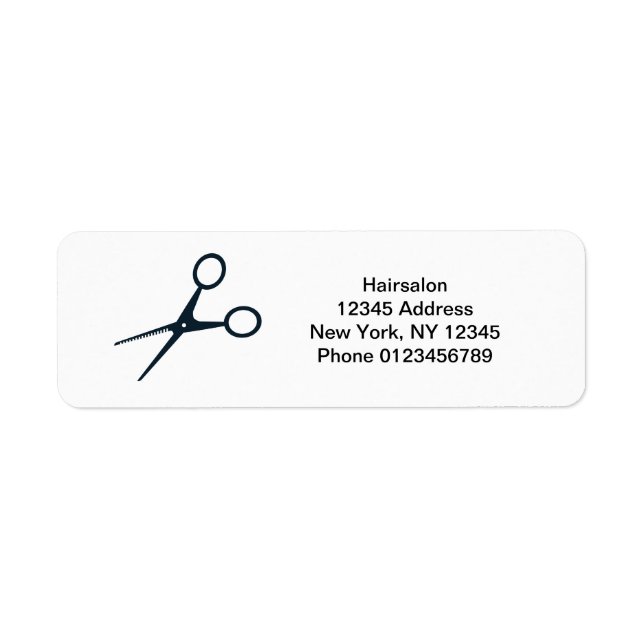 Bold Hair Salon Return Address Label  (Front)