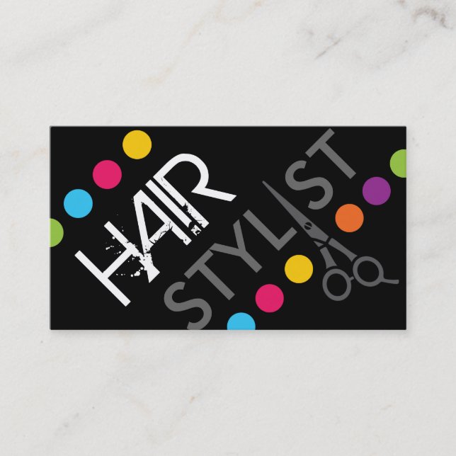 Bold Hair Stylist Business Card (Front)