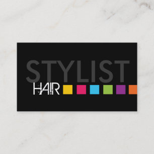Bold Hair Stylist Business Card