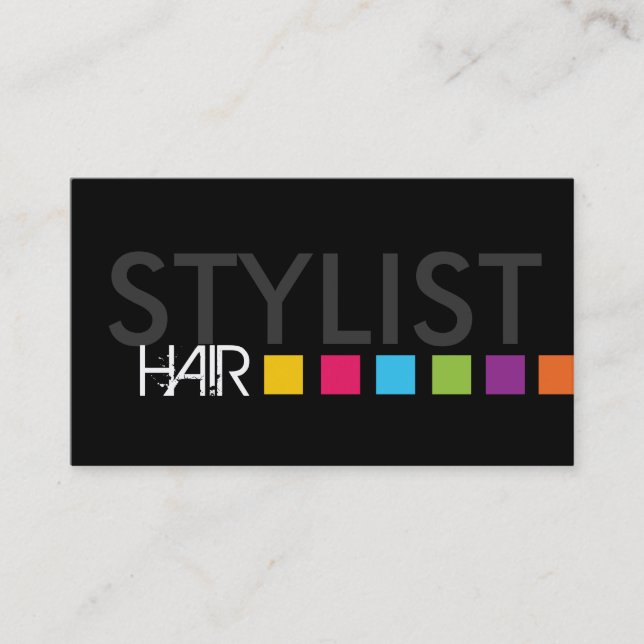 Bold Hair Stylist Business Card (Front)