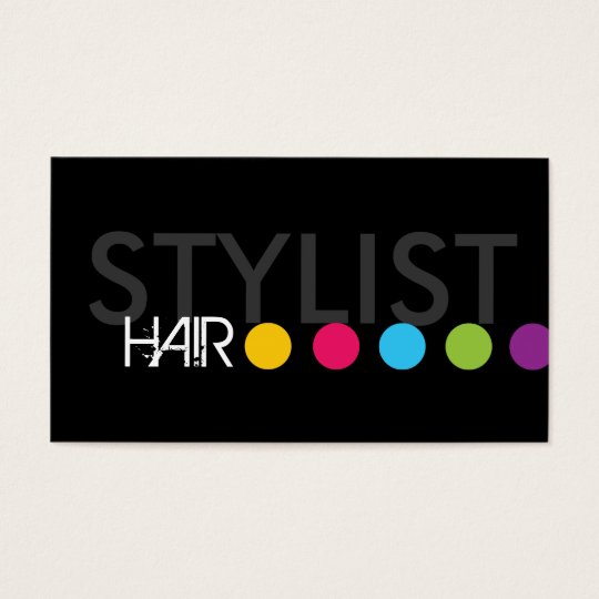 Bold Hair Stylist Business Card