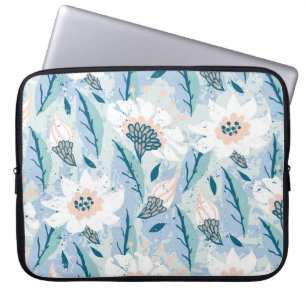 Bold Hand Painted Floral Vintage Laptop Sleeve