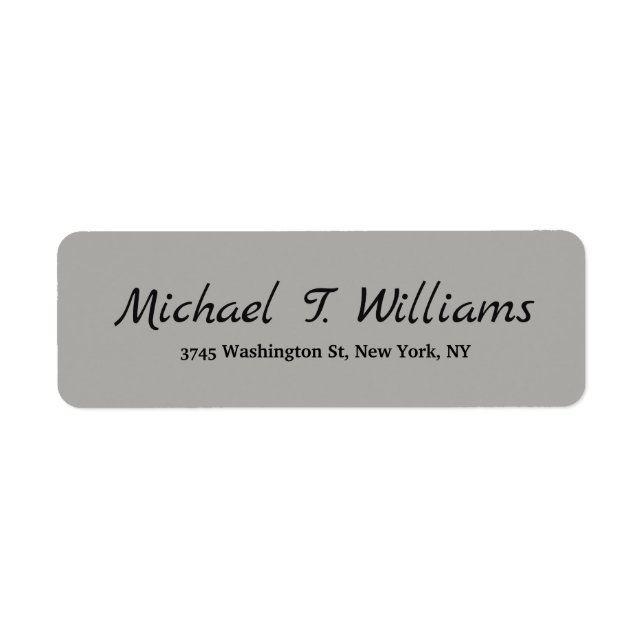 Bold Handwriting Classical Grey Elegant Minimalist (Front)