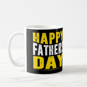 Bold Happy Father's Day Typographic Coffee Mug