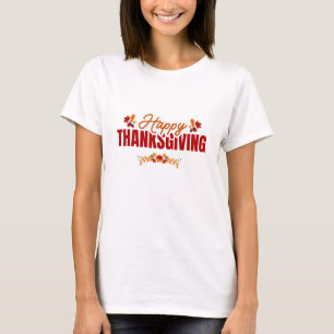 Bold Happy Thanksgiving Design T-Shirt