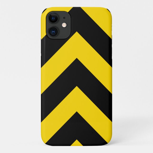 Bold Highway Traffic Bumble Bee Chevrons Case-Mate iPhone Case (Back)