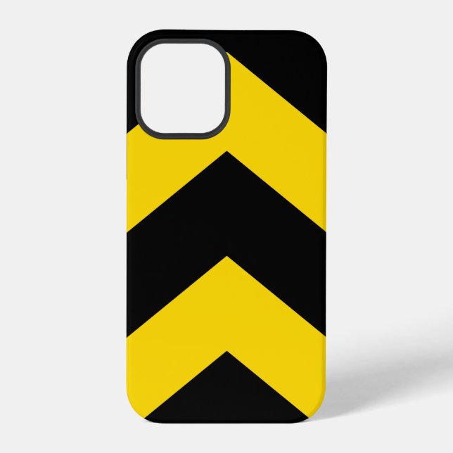 Bold Highway Traffic Bumble Bee Chevrons iPhone Case (Back)