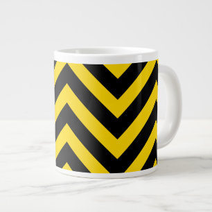 Bold Highway Traffic Bumble Bee Chevrons Large Coffee Mug