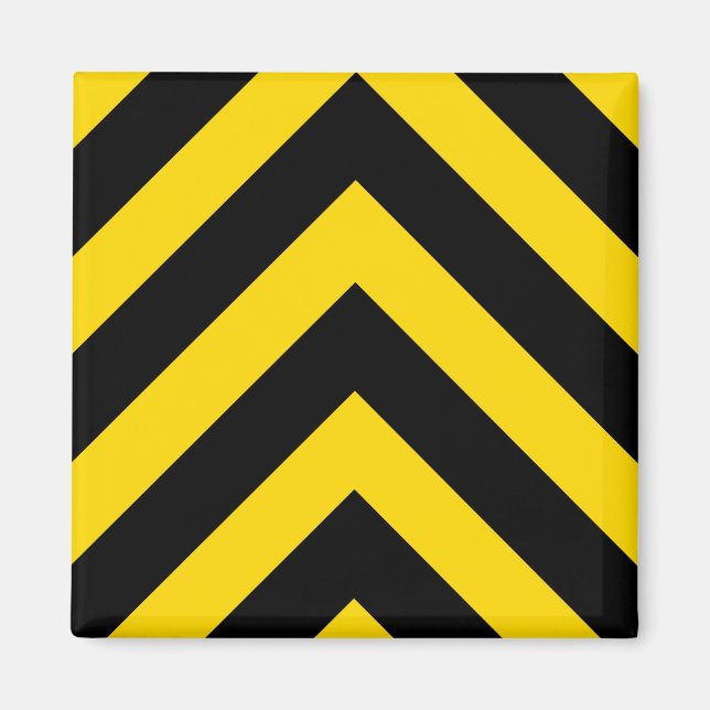 Bold Highway Traffic Bumble Bee Chevrons Magnet (Front)