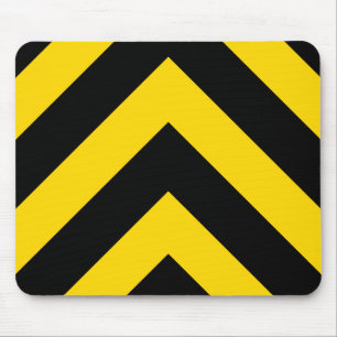 Bold Highway Traffic Bumble Bee Chevrons Mouse Mat