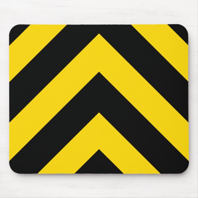 Bold Highway Traffic Bumble Bee Chevrons Mouse Mat (Front)
