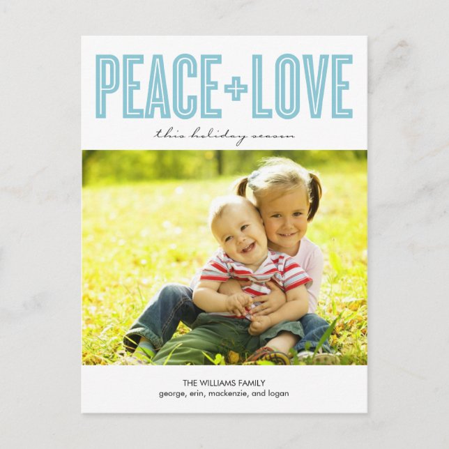 BOLD Holiday Photo Cards Postcard (Front)