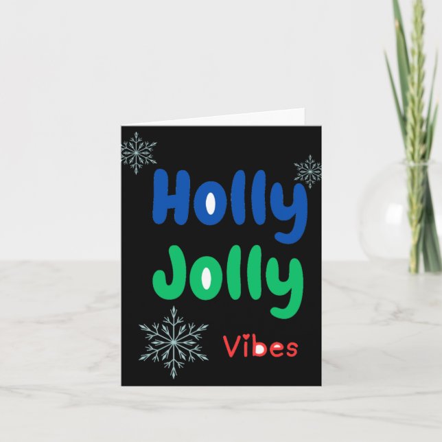Bold Holly Jolly Baby T Shirt  Card (Front)