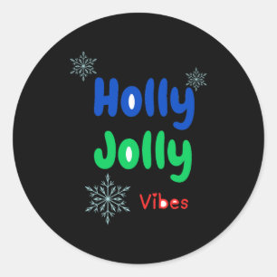 Bold Holly Jolly Baby T Shirt Classic Round Sticker