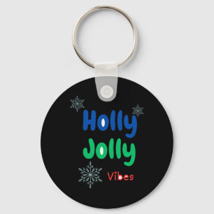 Bold Holly Jolly Baby T Shirt  Key Ring