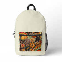 Bold Honeycomb Backpack | Retro Bee Design