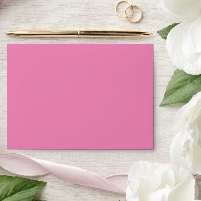Bold Hot Pink Simple Solid Blank Matching Envelope (Wedding)
